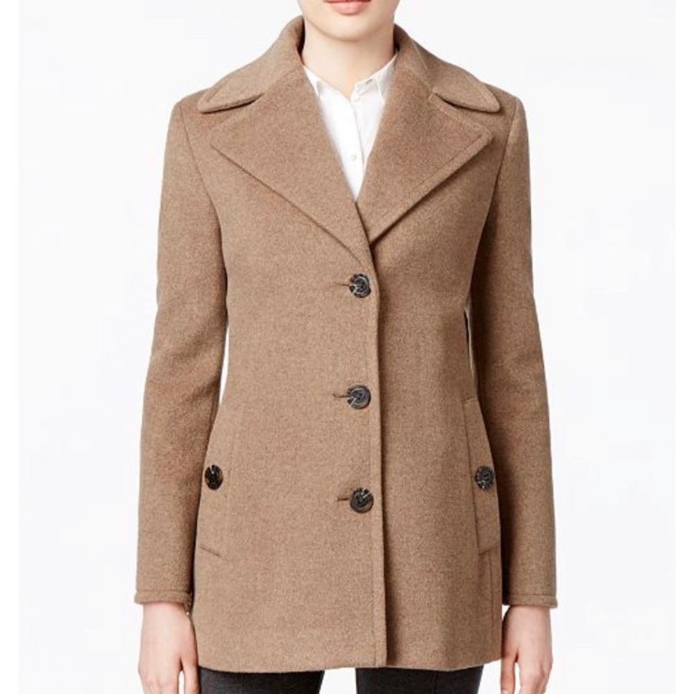 Calvin Klein tan wool coat